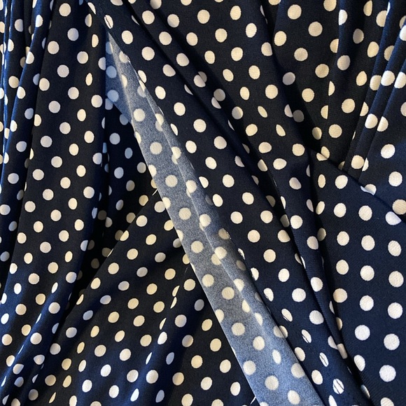 Navy and White Polka Dot Dress - Picture 5 of 5